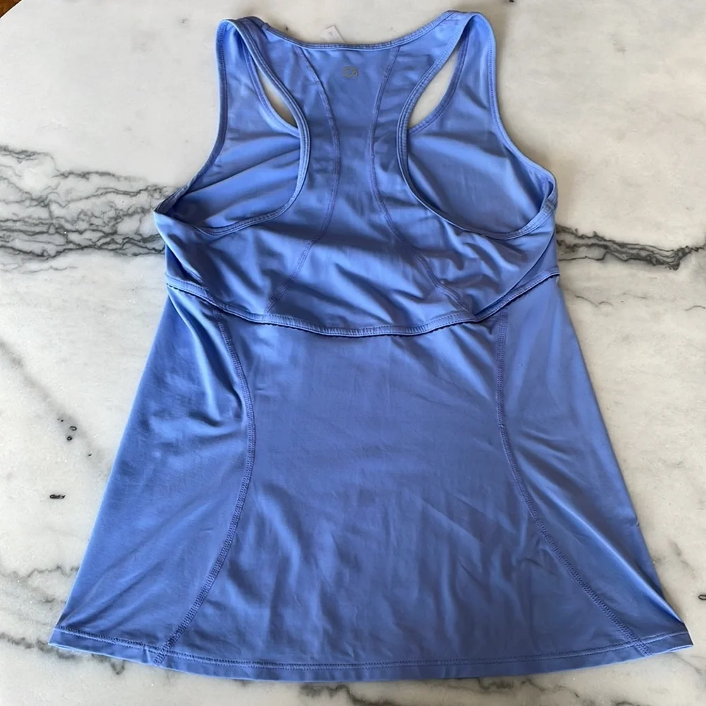 GapFit Cornflower Blue Razorback Workout Tank - Picture 4 of 10